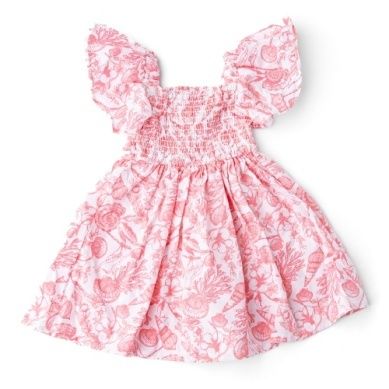 Shade Critters dress - smkd - seaside toile coral