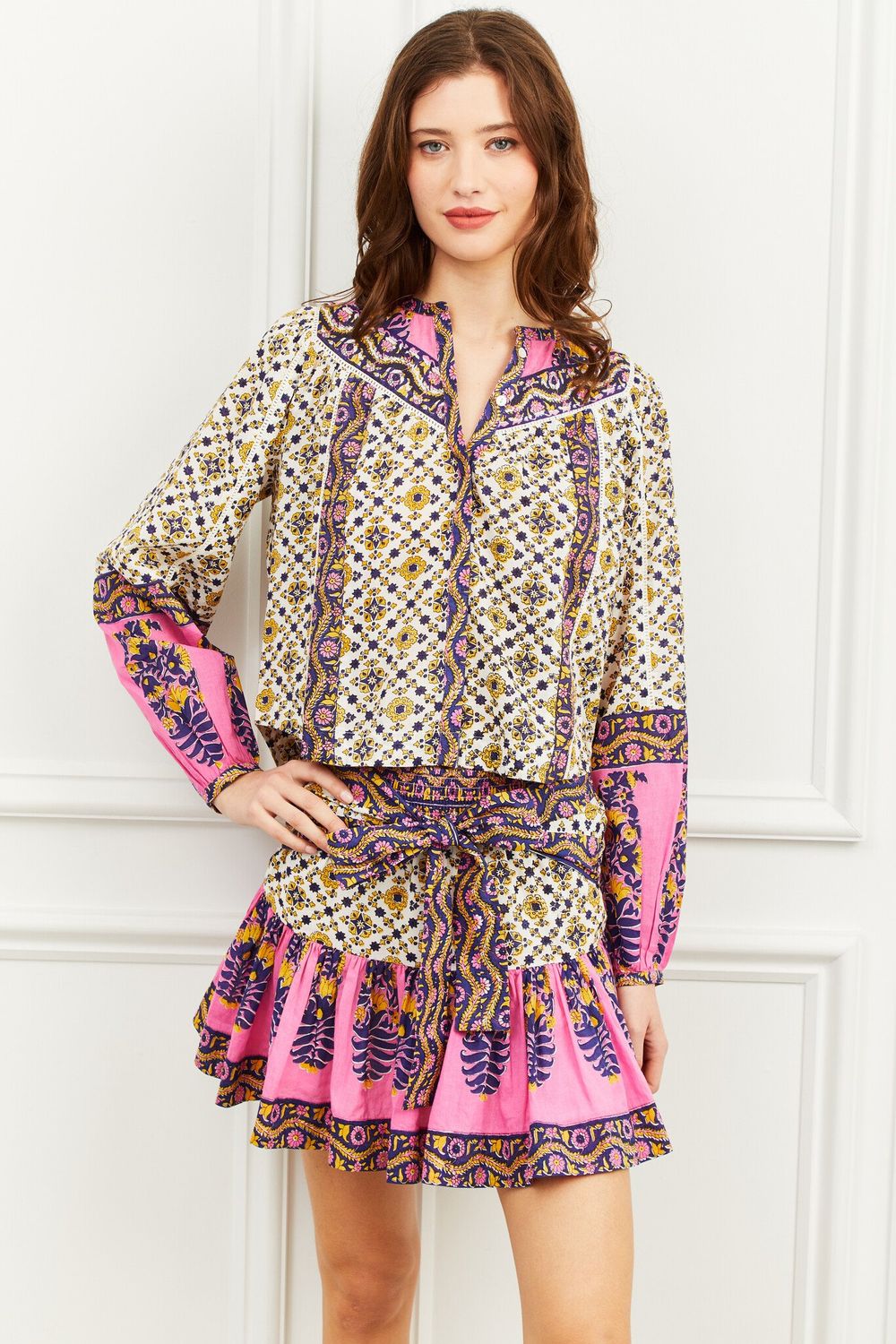 Love the Label Megan Top Zina Print
