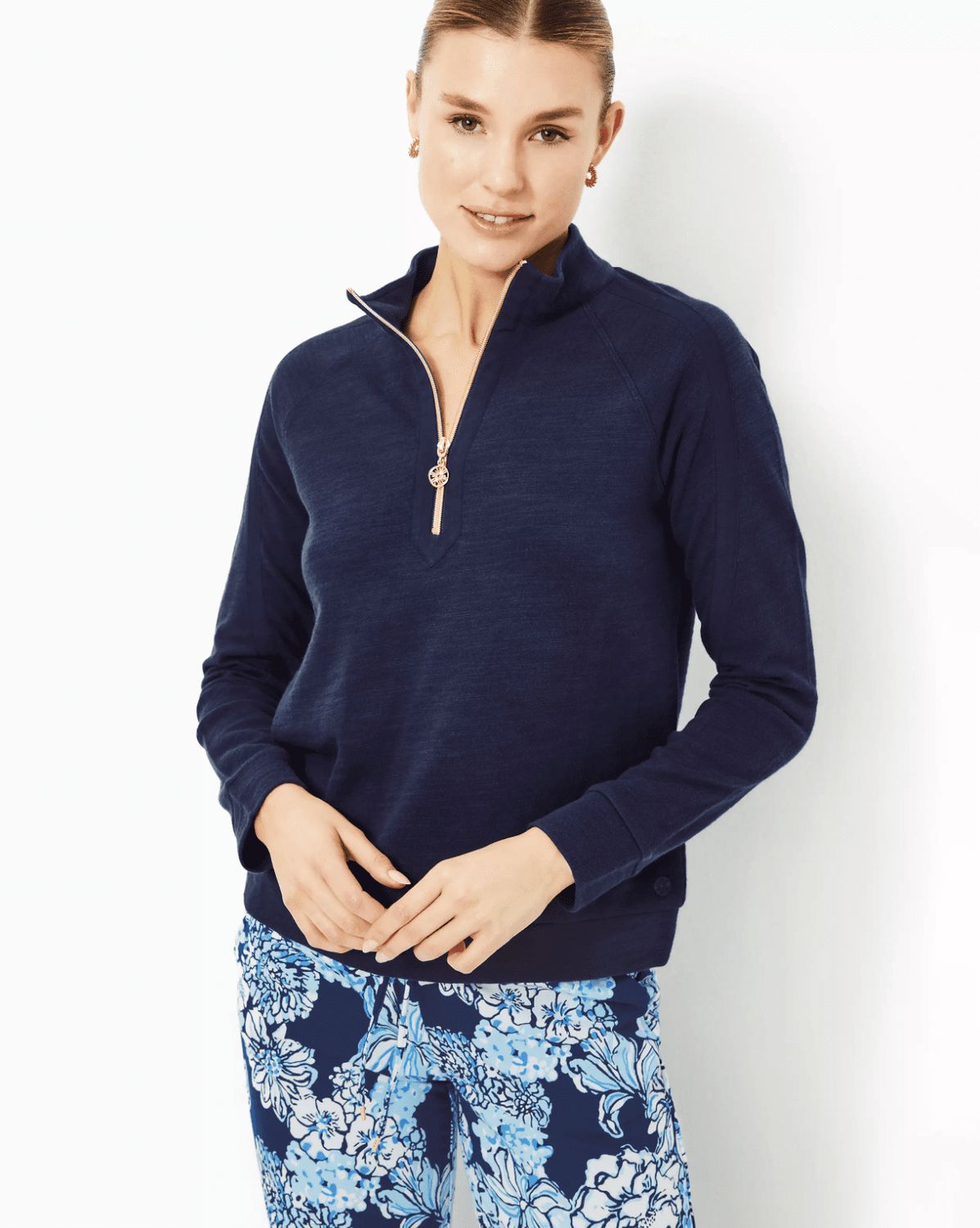 LILLY PULITZER ASHLEE PULLOVER LOW TIDE NAVY