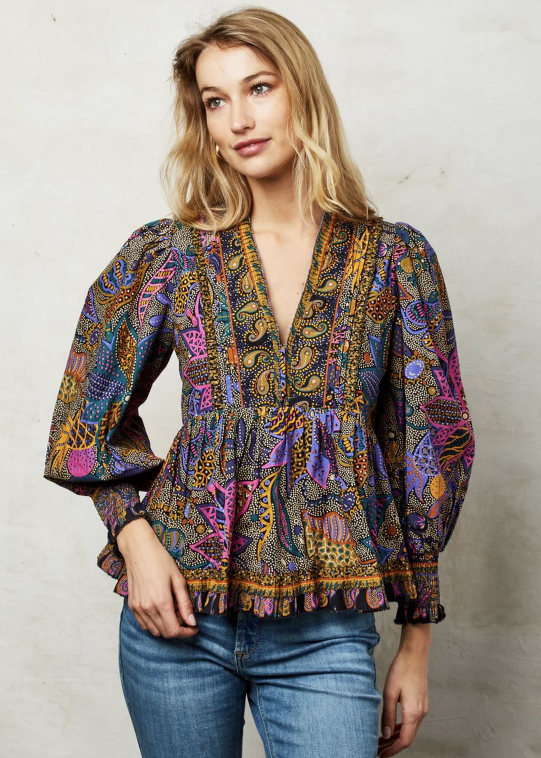 LOVE THE LABEL Brooke Top Padma Floral Print