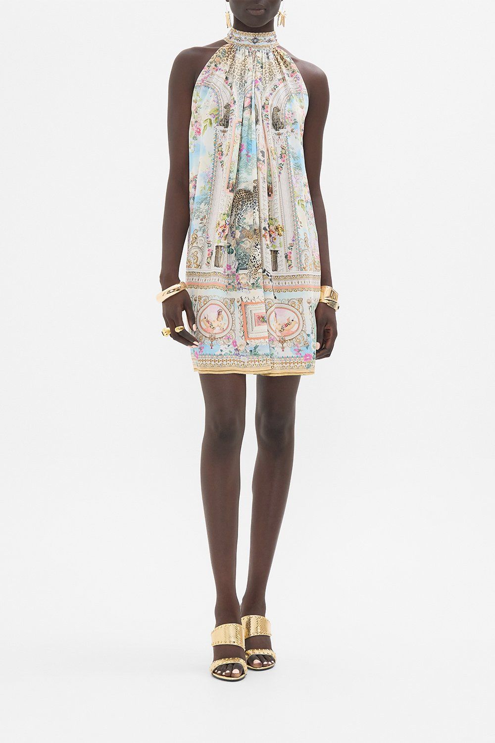 CAMILLA TIE NECK MINI DRESS WE ALWAYS HAVE ALEXANDRIA
