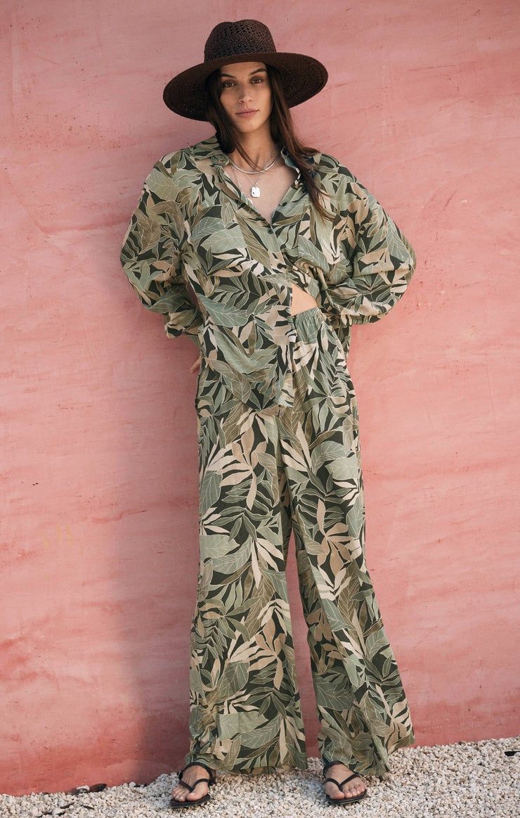 Z Supply Soleil Cusco Pant Grape Leaf