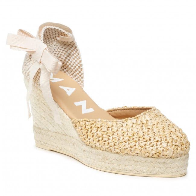 Manebi wedge espadrilles raffia
