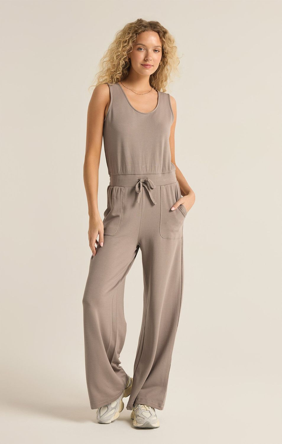 Z Supply Layover Jumpsuit Slate Grey