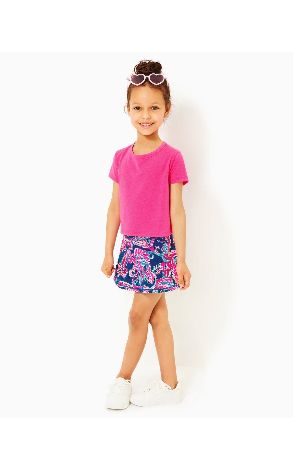 LILLY PULITZER MINI CASCADIA SKORT UPF 5 MULTI FLITTING ABOUT