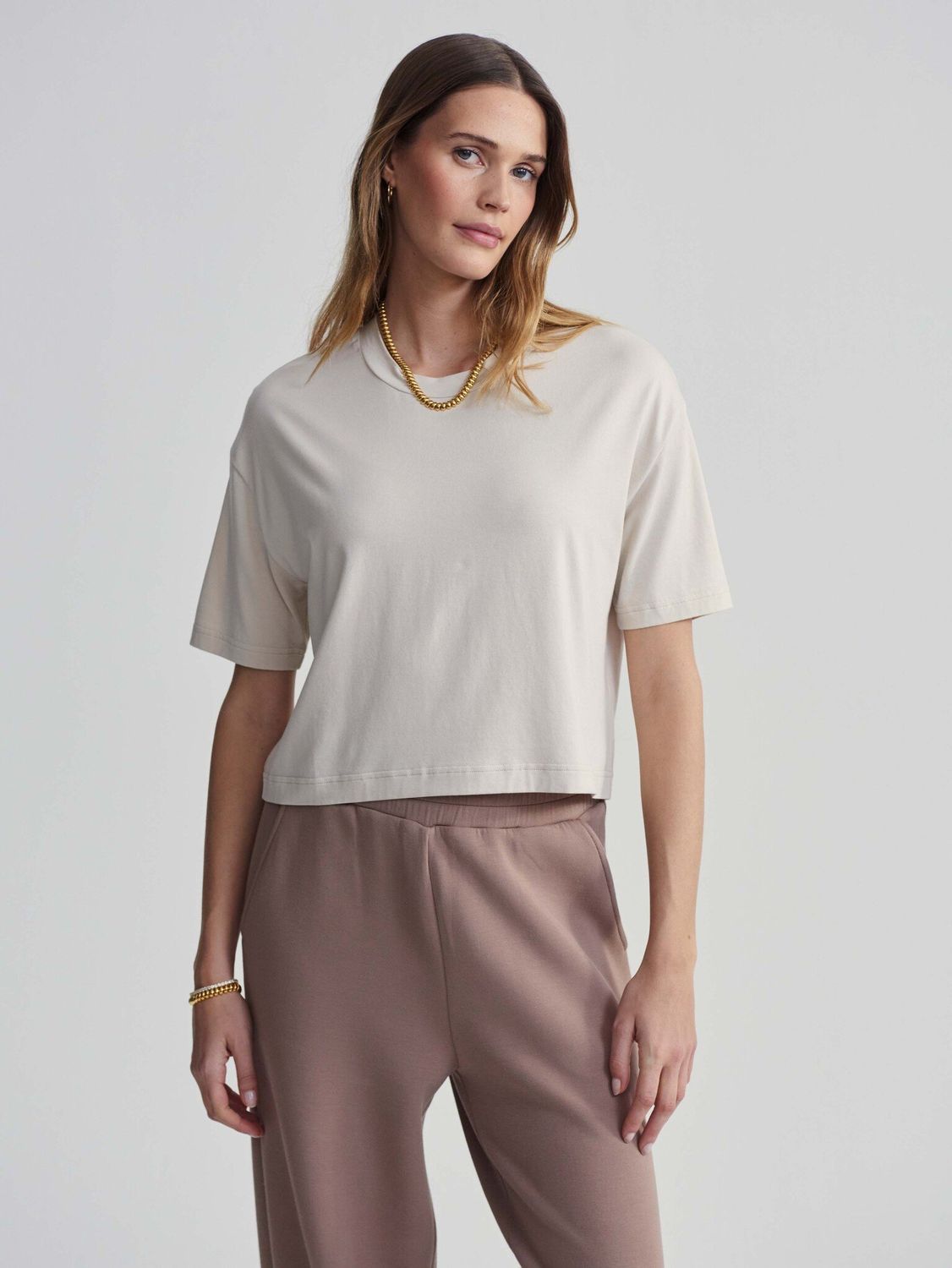Varley Venice Easy Tee Oatmeal