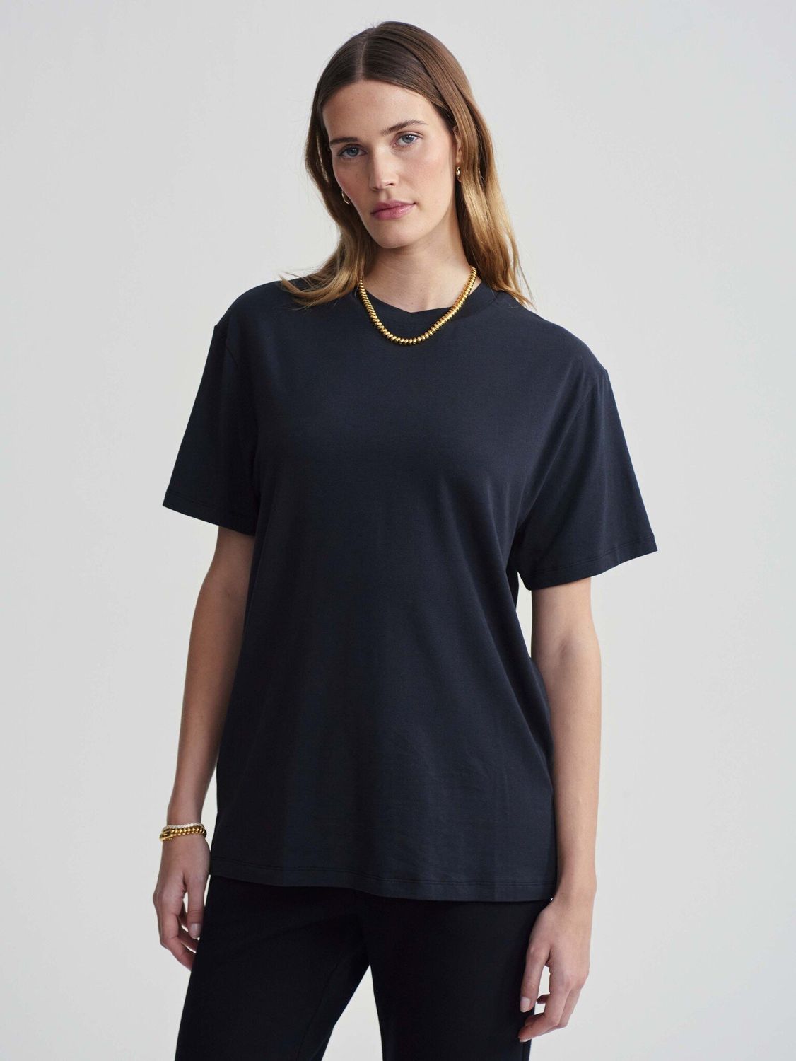 Varley Leighton Boyfriend Tee Black