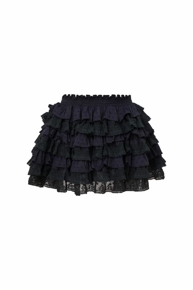 LOVE SHACK FANCY CITRON SKIRT MIDNIGHT VOYAGE