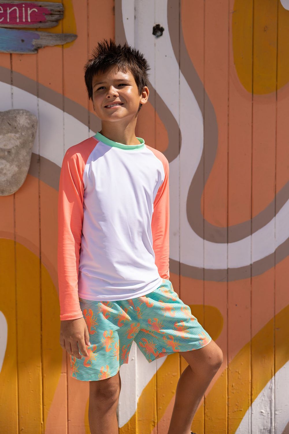 SNAPPER ROCK OCEAN CLAWED SWIM SHORTGREEN