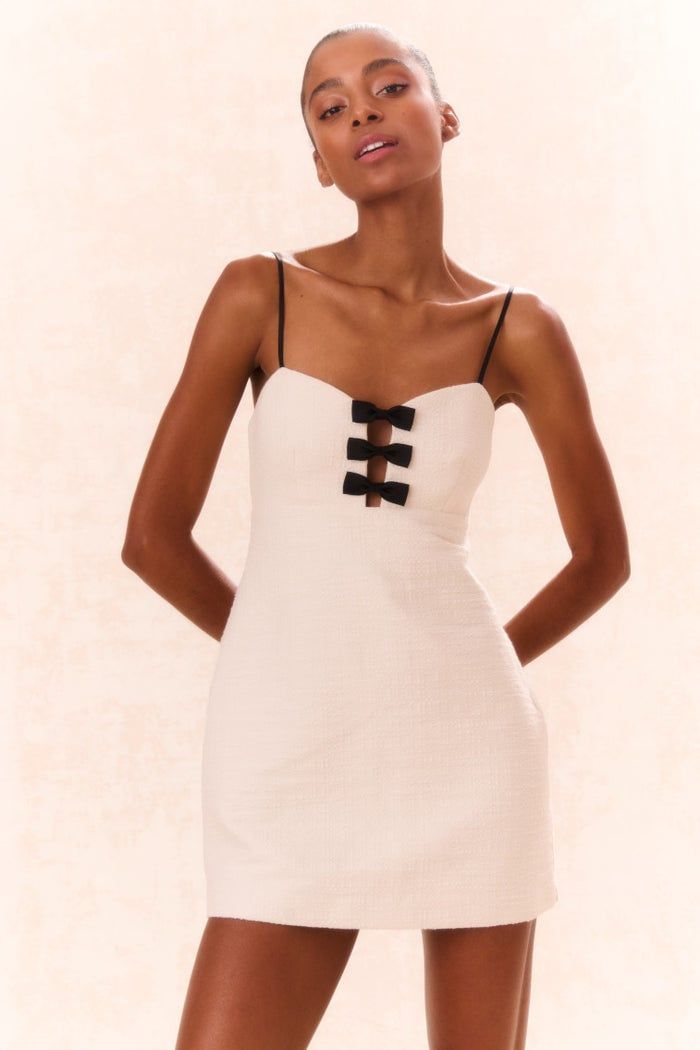 LOVE SHACK FANCY ADELAIDE DRESS CREAM