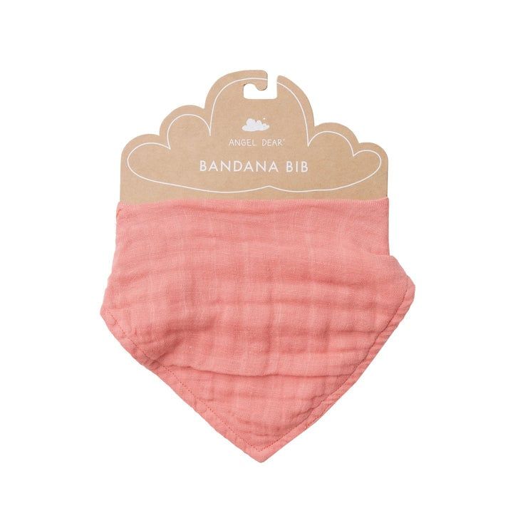 ANGEL DEAR SOLID MUSLIN BANDANA BIB Summer Rose O/S