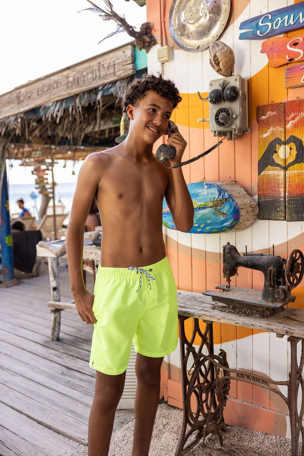SNAPPER ROCK CITRON COMFORT LINED SWIM SHORTYELLOW