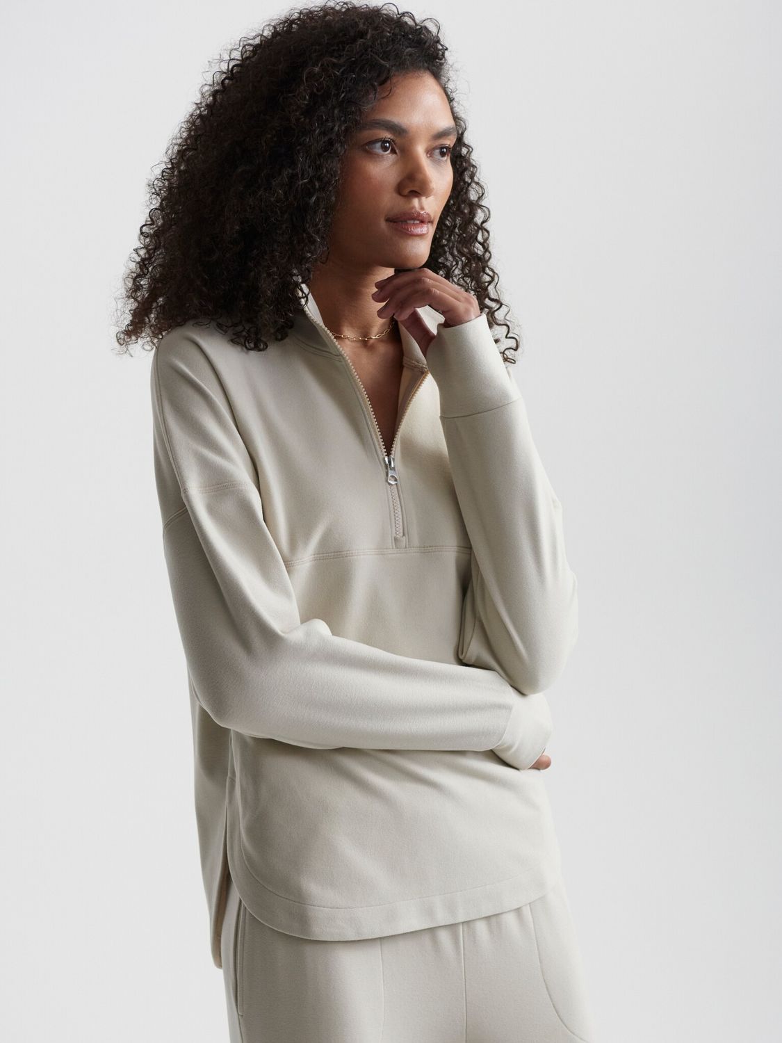 Varley Erina Half Zip Midlayer Cement Marl