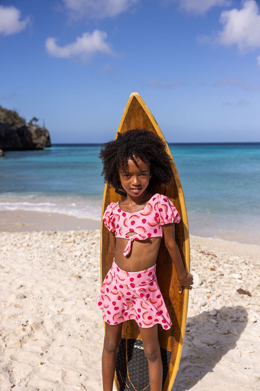 SNAPPER ROCK BERRY SWEET KNOT FRONT BIKINIPINK