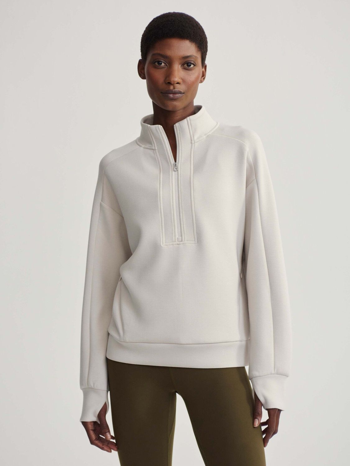 Varley Marissa Half Zip Midlayer Rainy Day