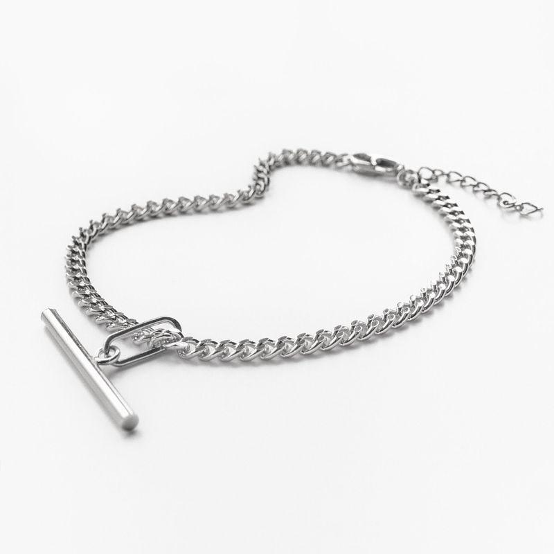 Thatch Toggle Charm Silver Bracelet