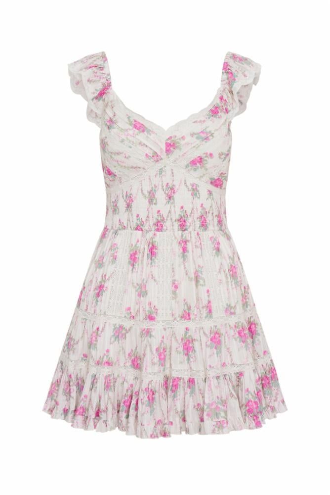 LOVE SHACK FANCY PRESLINE DRESS ROSE PICNIC