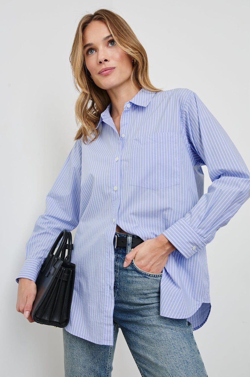RAILS ELSA OXFORD WHITE STRIPE