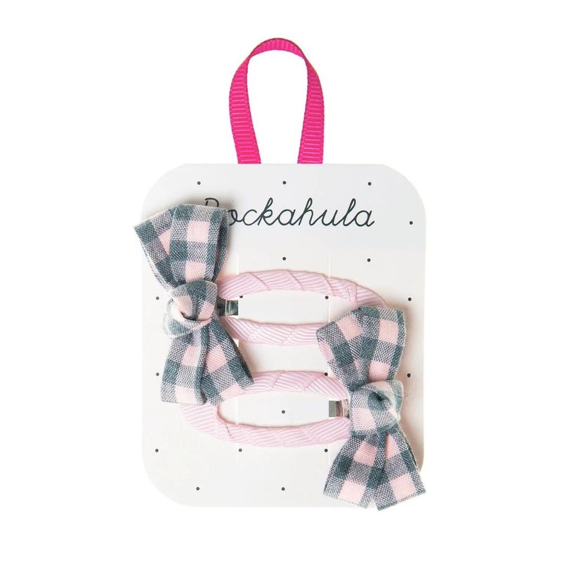 ROCKAHULA Annie Check Twisty Bow Clips