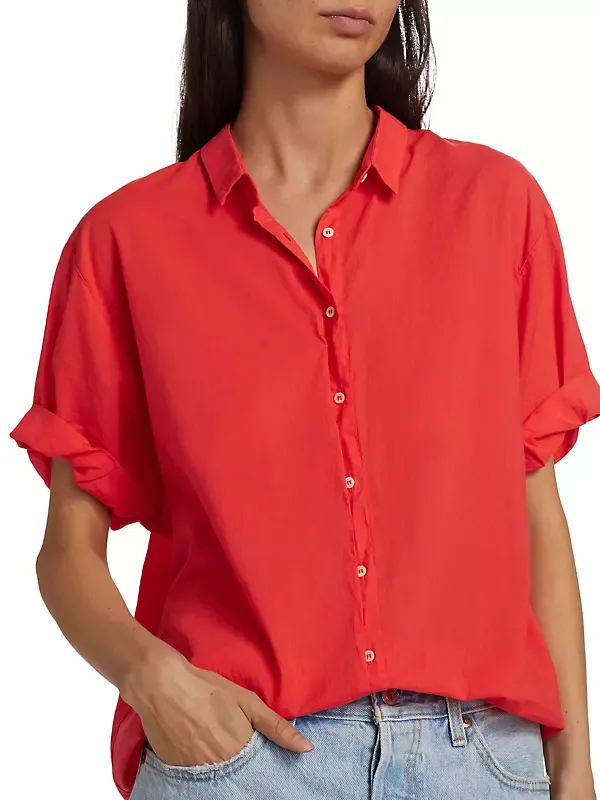Xirena Channing Shirt Racing Red