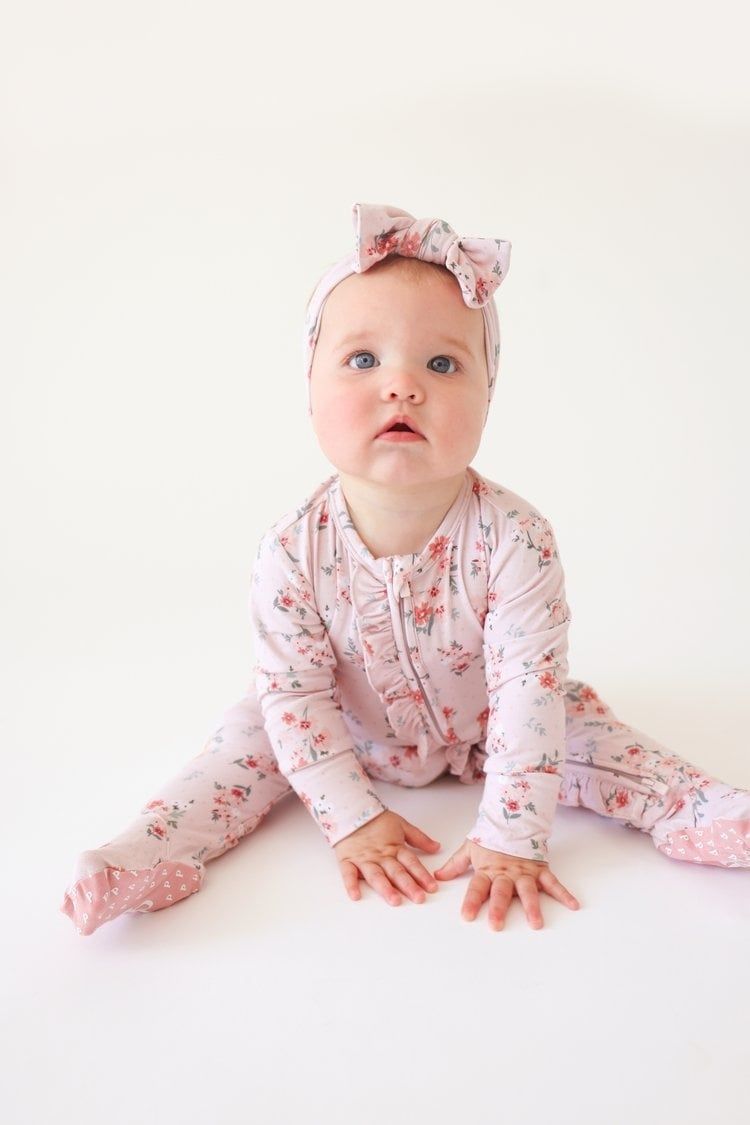 Posh Peanut London - Footie Ruffled Zippered One Piece
