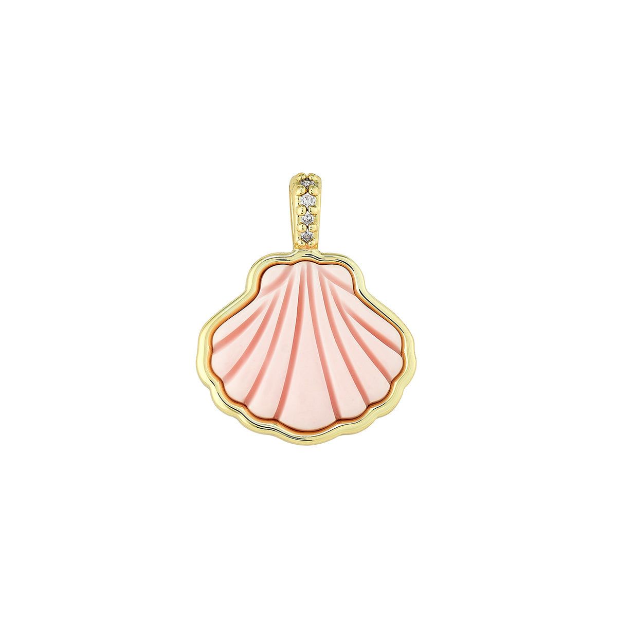 ASHA CLAM SHELL CHARM PINK