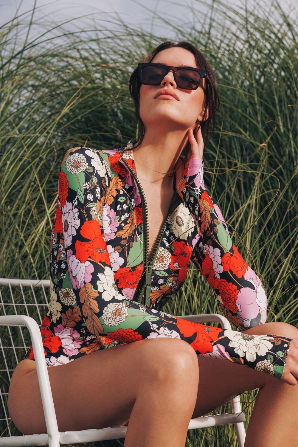 WATSKIN RYANN L/S FLORAL BODYSUIT