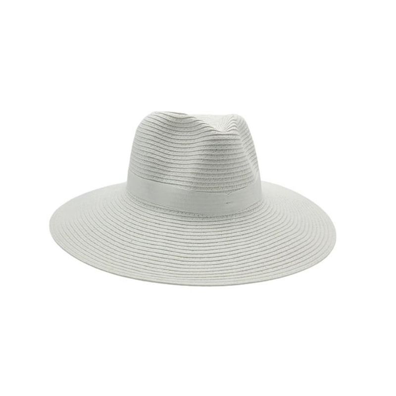 PHYSICIAN ENDORSED ANDI TOYO STRAW FEDORA - WHITE/WHITE