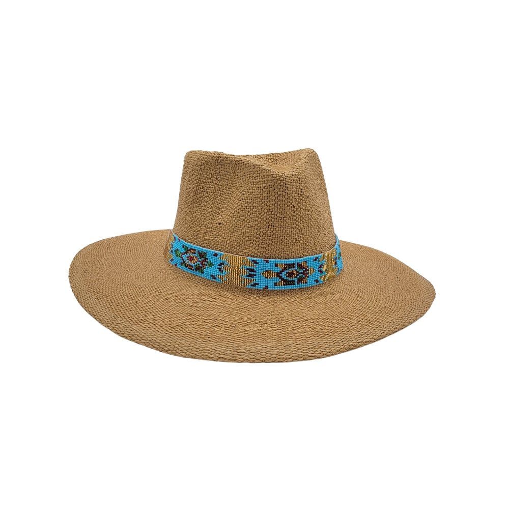 NIKKI BEACH LA PAZ FEDORA W/BEADED TRIM
