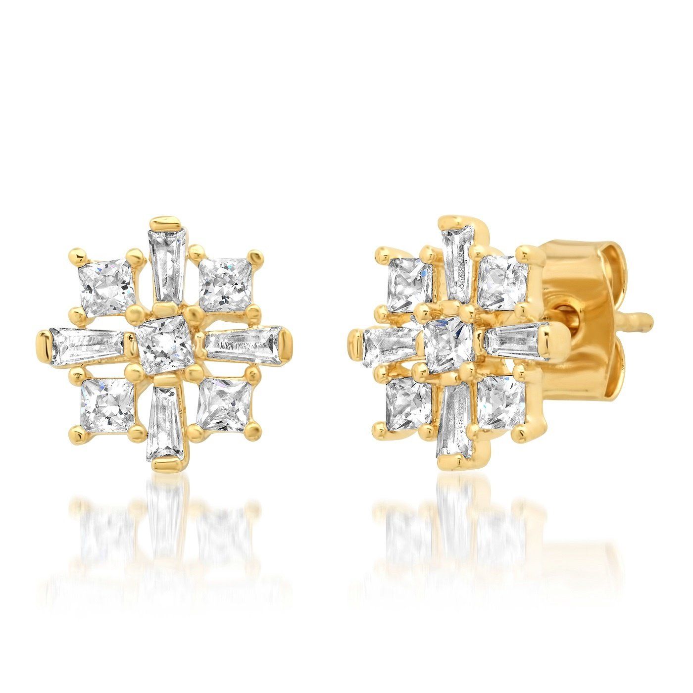 TAI Starburst CZ Studs Gold