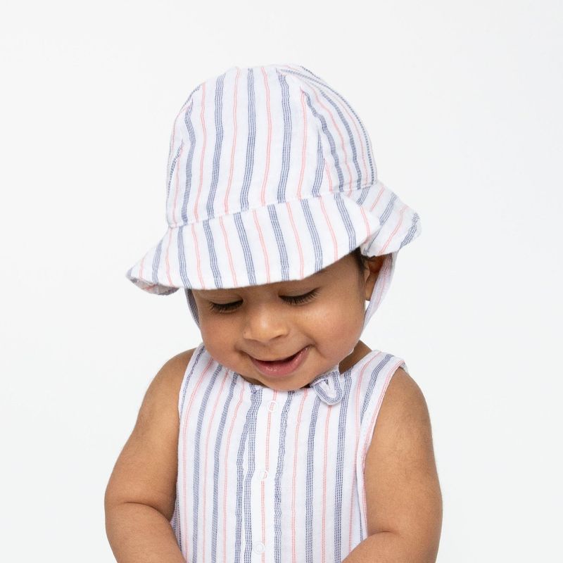 ANGEL DEAR Sunhat NATURAL TICKING STRIPE