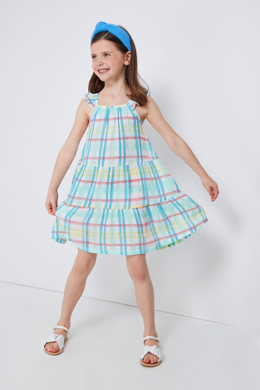 ANGEL DEAR Twirly Sundress BEACH PLAID