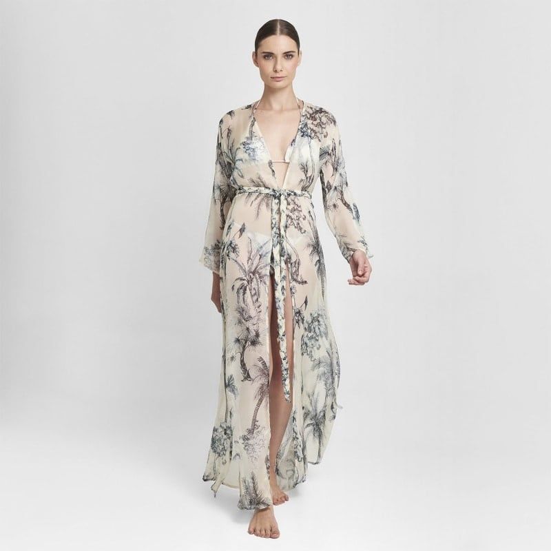 AGUACLARA GRASSE BLEUE MAXI OPEN TUNIC