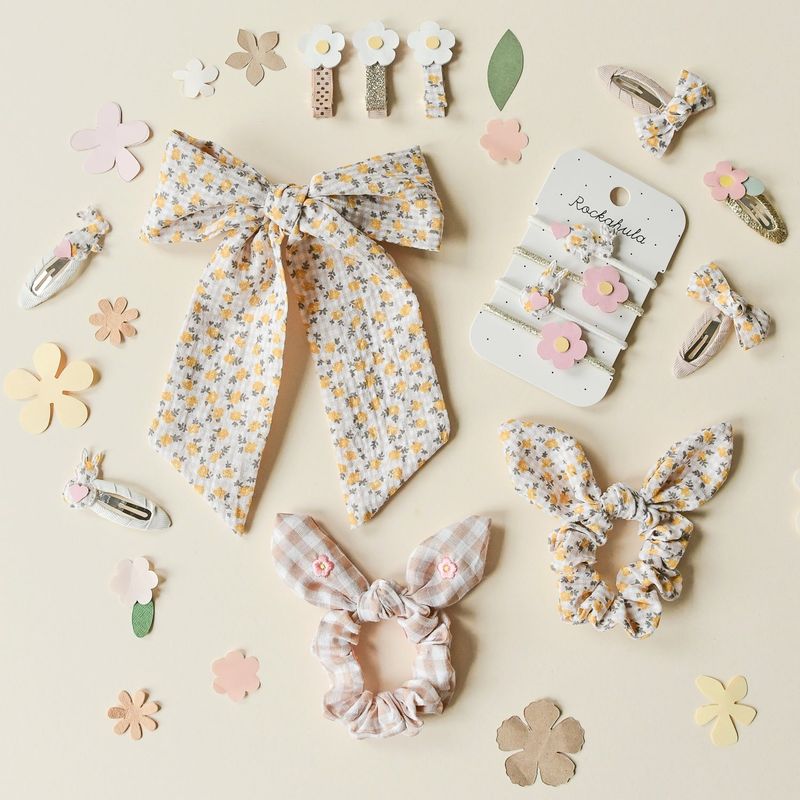 Ditsy Twisty Bow Clips