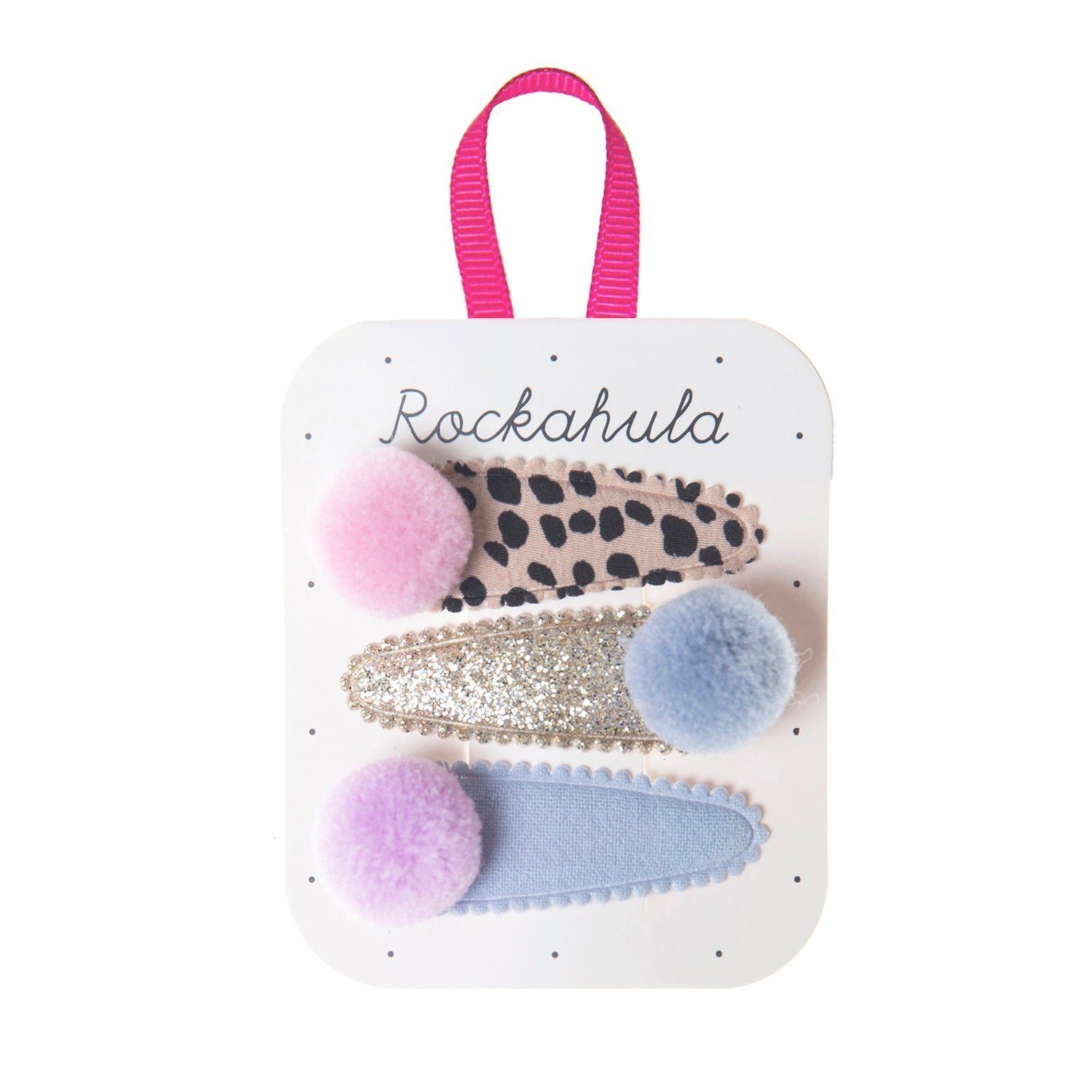 ROCKAHULA Luna Leopard Pom Pom Clips