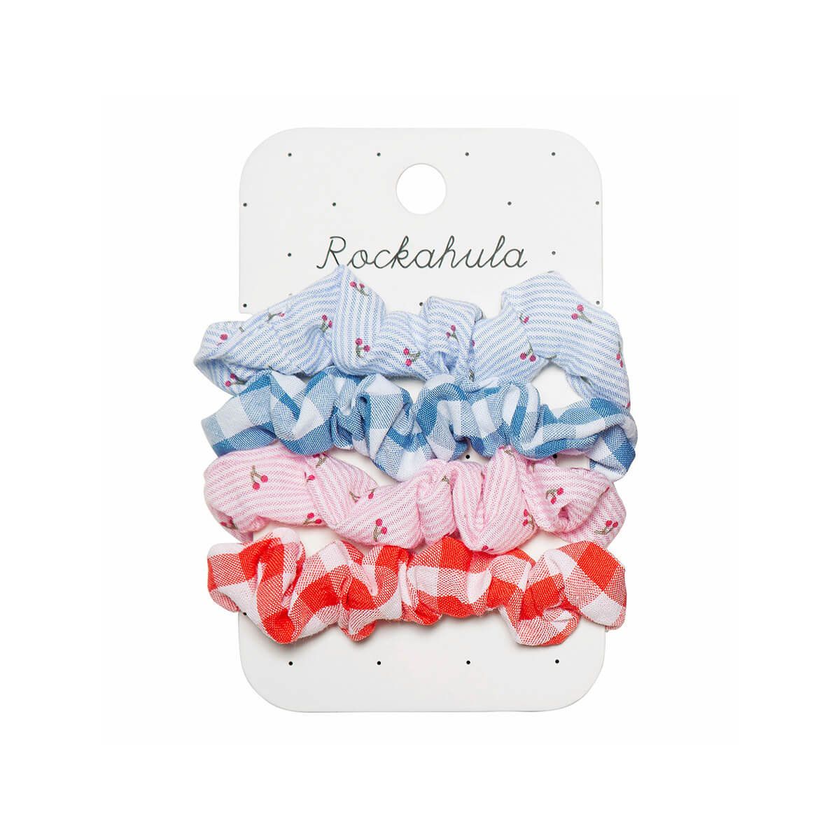 Cherry Gingham Scrunchie Set