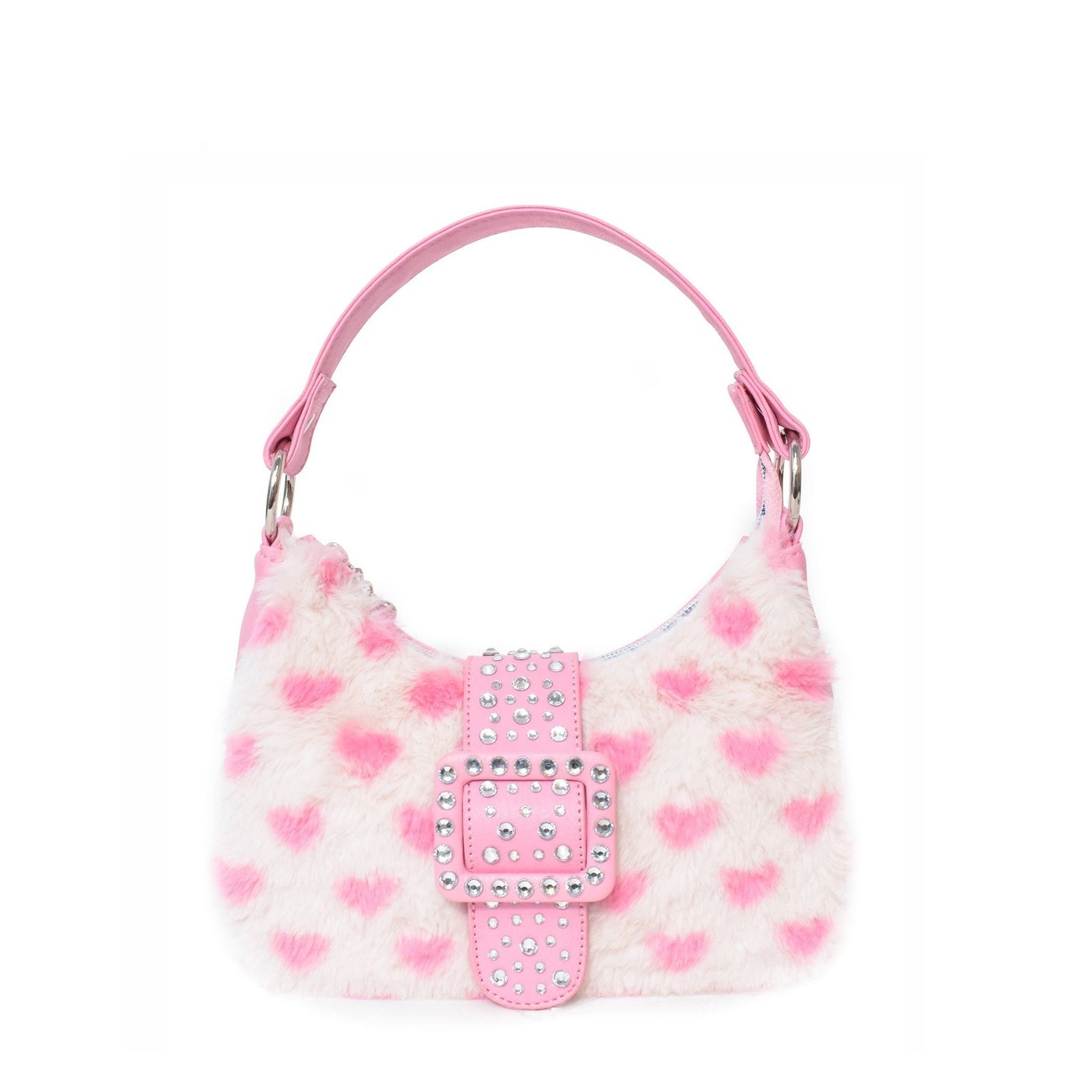 OMG HEART FAUX FUR MINI BAG