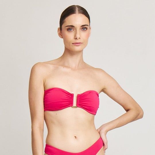 AGUACLARA FUCHSIA BANDEAU TOP