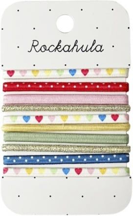 Rainbow Hearts Elastic Pony Pack