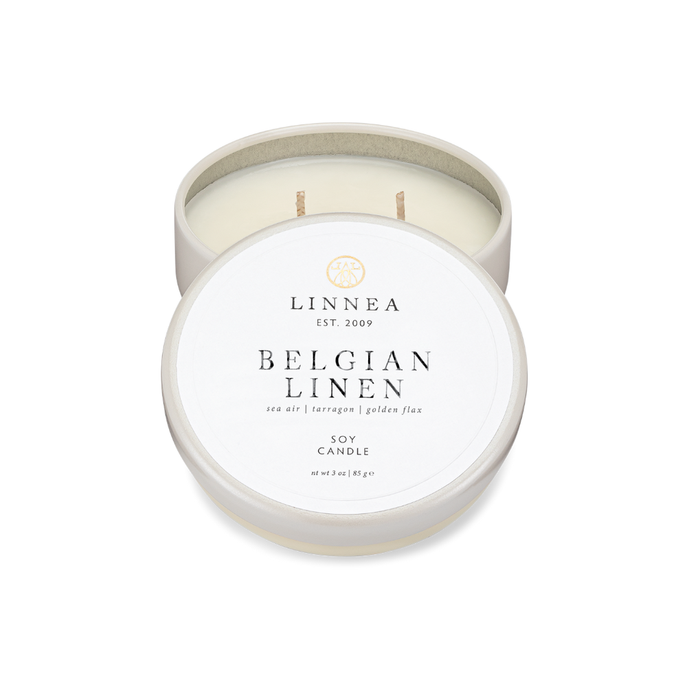 Linnea Petite Candle, Scent: Belgian Linen