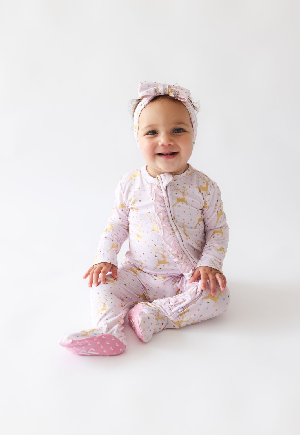 Posh Peanut Ryleigh - Footie Ruffled Zippered One Piece