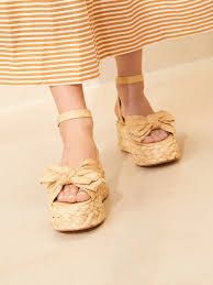 LOEFFLER RANDALL GABY PLEATED BOW BOW BRAIDED ESPADRILLE