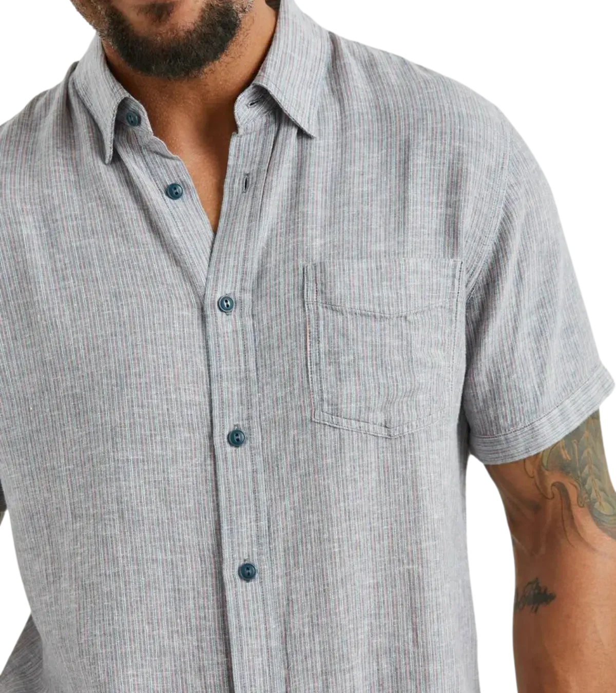 RAILS CARSON CHAMBRAY/RED STRIPE