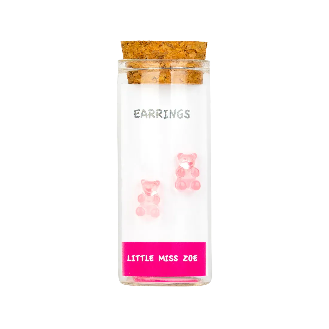 Little Miss Zoe Yummy Bear Earring - Pink