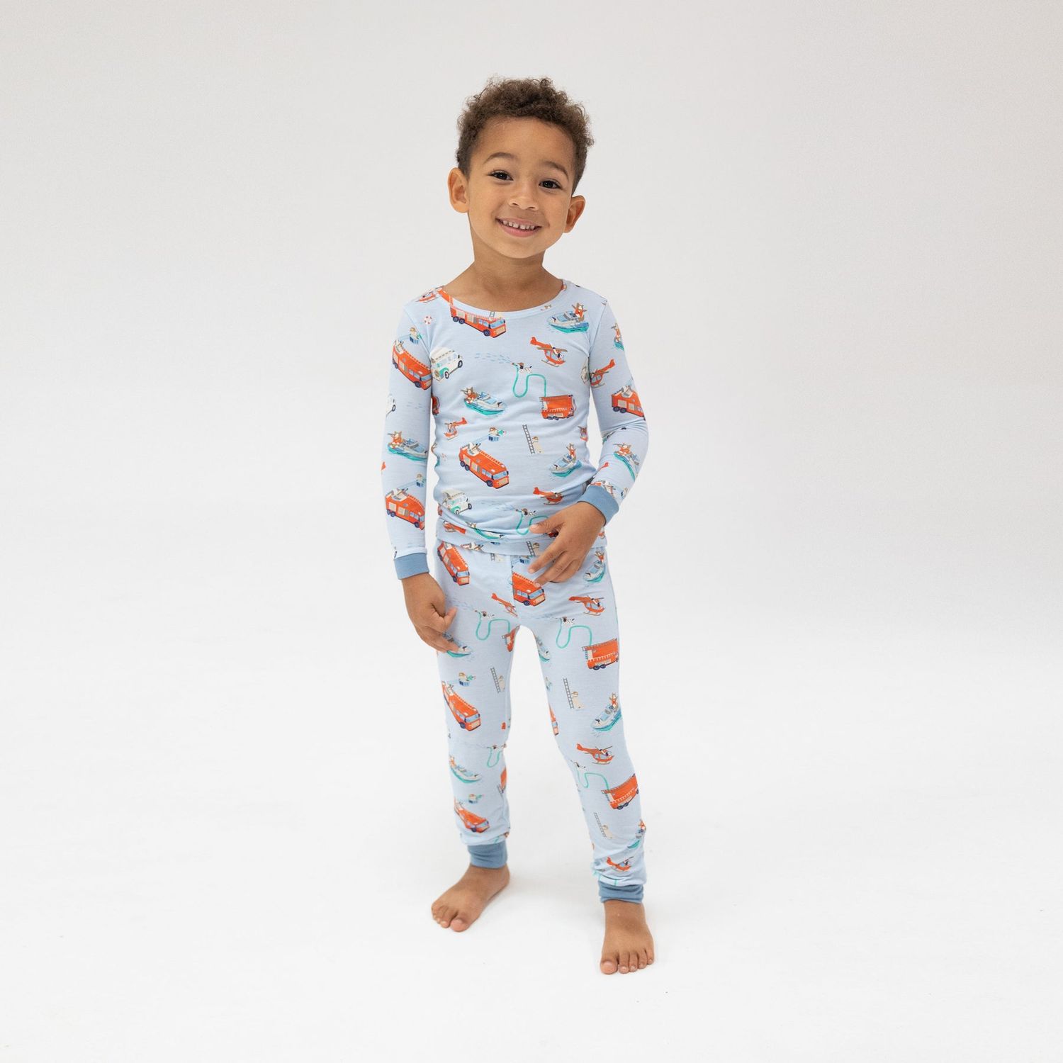 Angel Dear Rescue Vehicle Dogs - L/S Loungewear Set