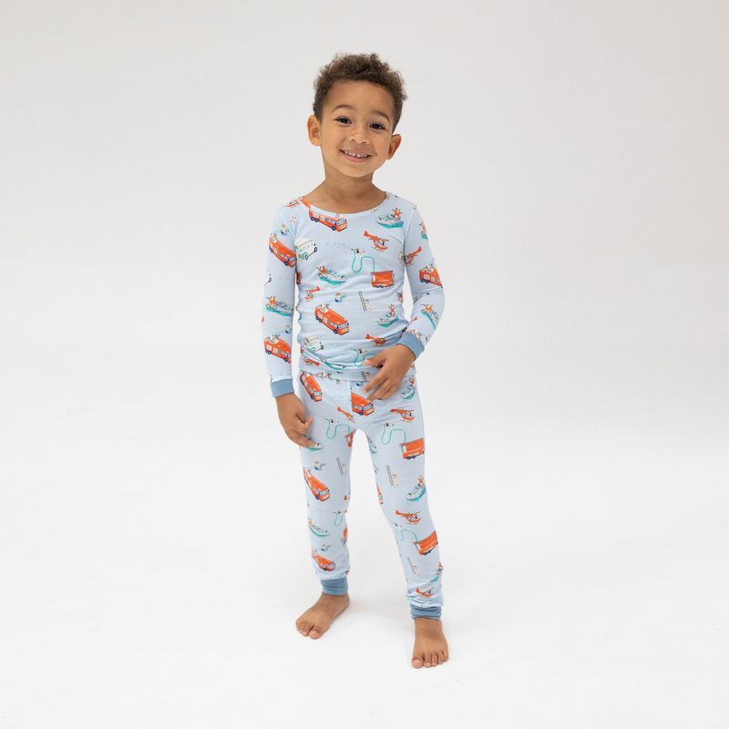 Angel Dear Rescue Vehicle Dogs - L/S Loungewear Set