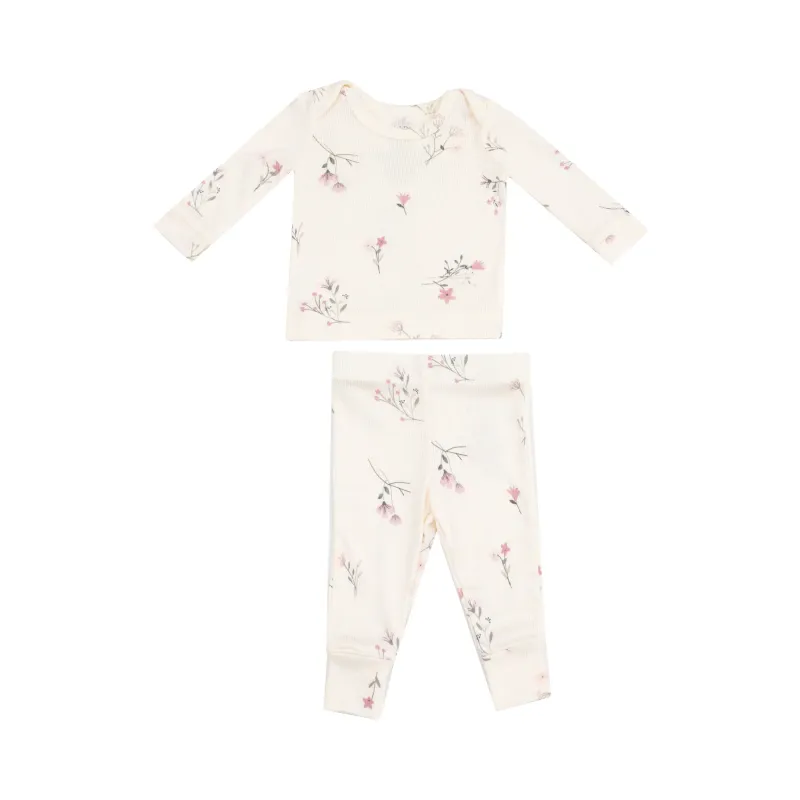 Angel Dear Ribbed Wispy Floral - Lounge Wear Set