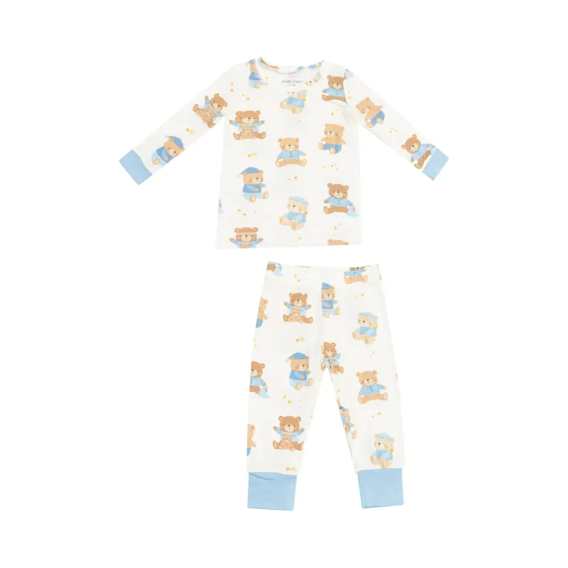 Angel Dear Teddy Bears Blue L/S Loungewear Set