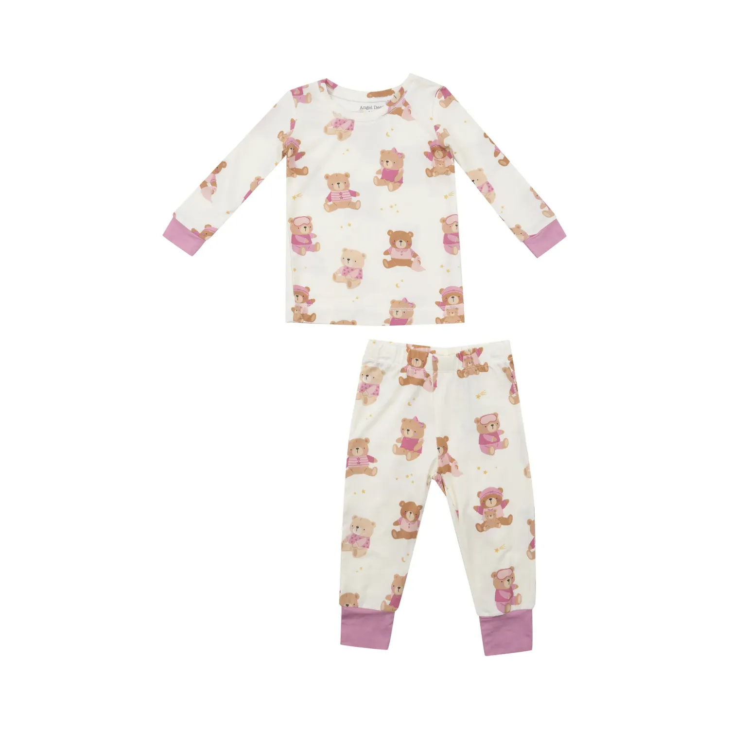 Angel Dear Teddy Bears Pink - L/S Loungewear Set