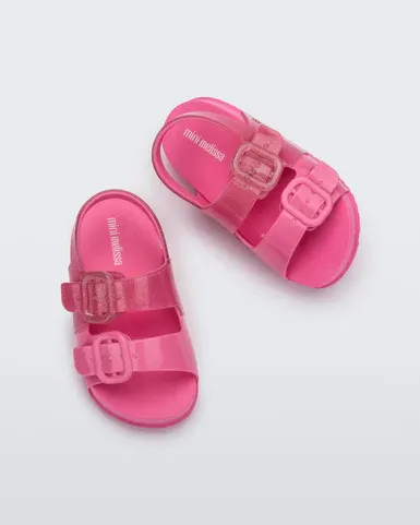MINI MELISSA COZY SANDAL BABY PINK/GLITTER